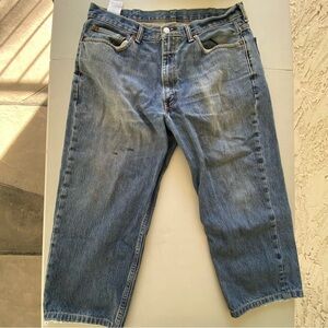 Levis tapered leg loose fit high rise jeans size 38 vintage denim baggy cropped